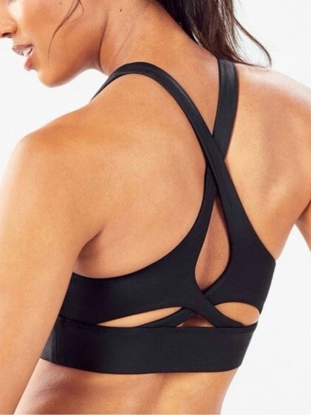 Fabletics No-Bounce Sports Bra Black XL NWT Workout Yoga